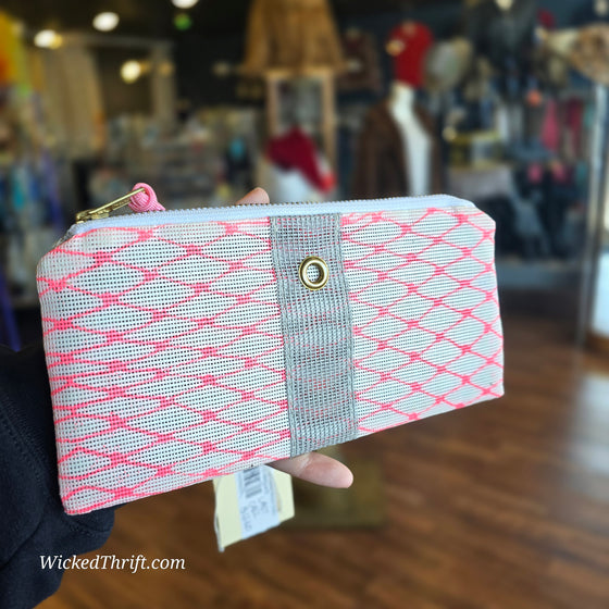ALAINA AM MARIE Pink/White "Lobster Bisque" Clutch