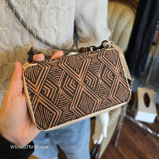 KAVU Brown Pattern Crossbody